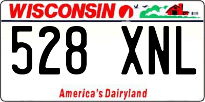 WI license plate 528XNL