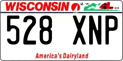 WI license plate 528XNP