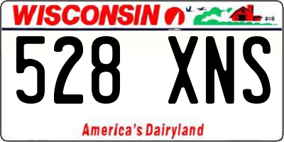 WI license plate 528XNS