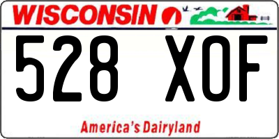 WI license plate 528XOF