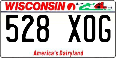 WI license plate 528XOG
