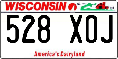 WI license plate 528XOJ
