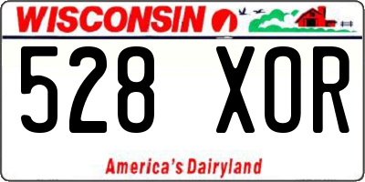 WI license plate 528XOR