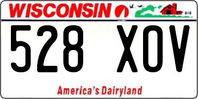 WI license plate 528XOV