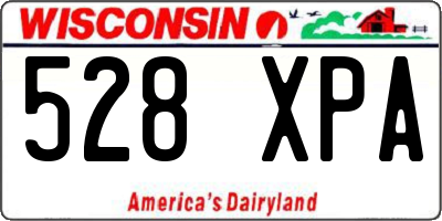 WI license plate 528XPA