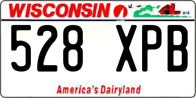 WI license plate 528XPB