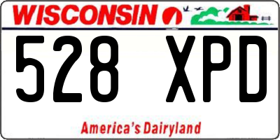 WI license plate 528XPD