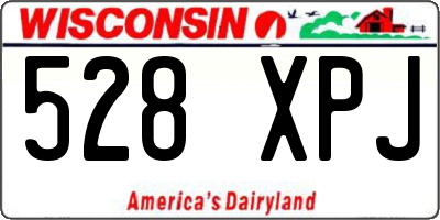 WI license plate 528XPJ