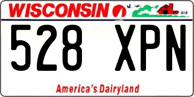 WI license plate 528XPN