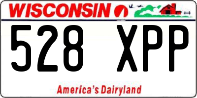 WI license plate 528XPP