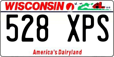 WI license plate 528XPS
