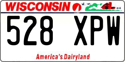 WI license plate 528XPW