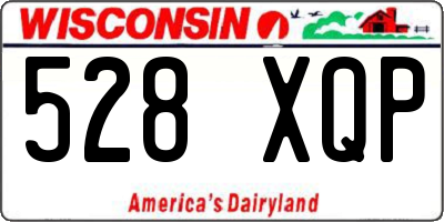 WI license plate 528XQP