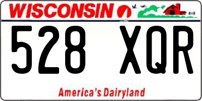 WI license plate 528XQR