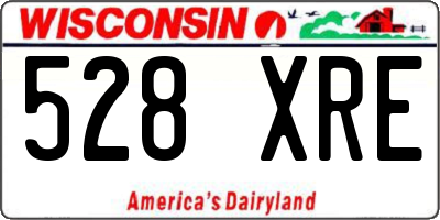 WI license plate 528XRE