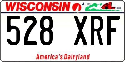 WI license plate 528XRF