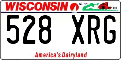 WI license plate 528XRG