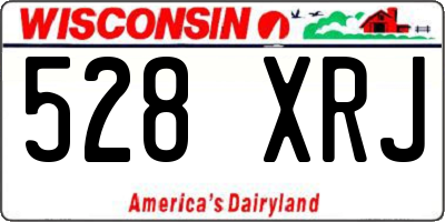 WI license plate 528XRJ