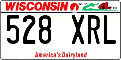 WI license plate 528XRL