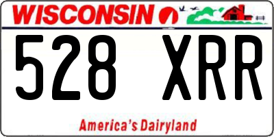 WI license plate 528XRR