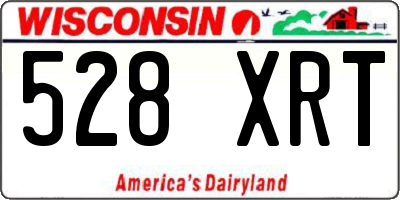 WI license plate 528XRT