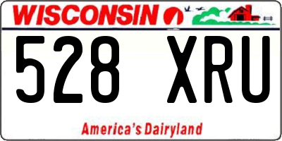 WI license plate 528XRU