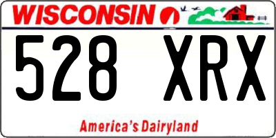 WI license plate 528XRX