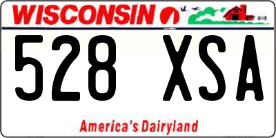 WI license plate 528XSA