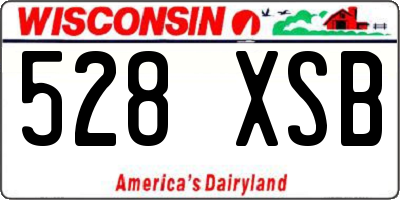 WI license plate 528XSB
