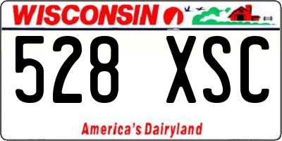 WI license plate 528XSC