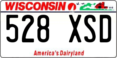 WI license plate 528XSD