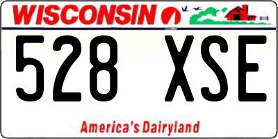 WI license plate 528XSE