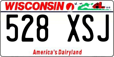 WI license plate 528XSJ