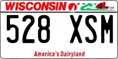 WI license plate 528XSM