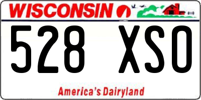 WI license plate 528XSO