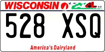 WI license plate 528XSQ