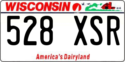 WI license plate 528XSR