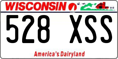 WI license plate 528XSS