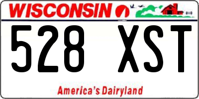 WI license plate 528XST