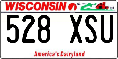 WI license plate 528XSU