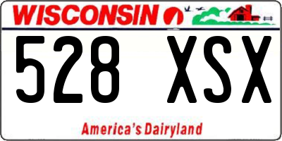 WI license plate 528XSX