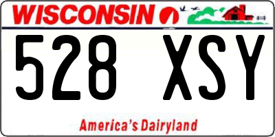 WI license plate 528XSY