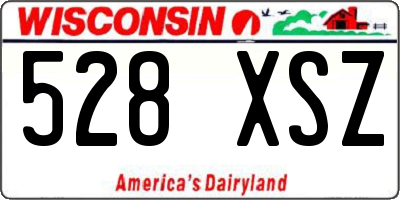 WI license plate 528XSZ