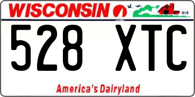 WI license plate 528XTC