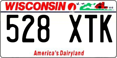 WI license plate 528XTK