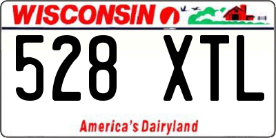 WI license plate 528XTL