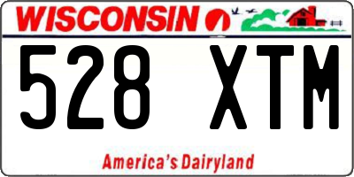 WI license plate 528XTM