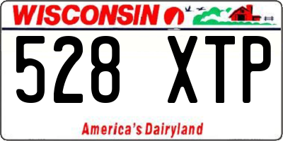 WI license plate 528XTP