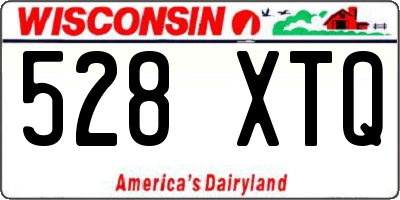 WI license plate 528XTQ