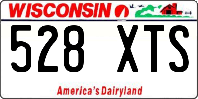 WI license plate 528XTS